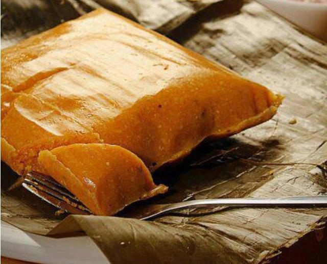 Tamal casero de masa suave